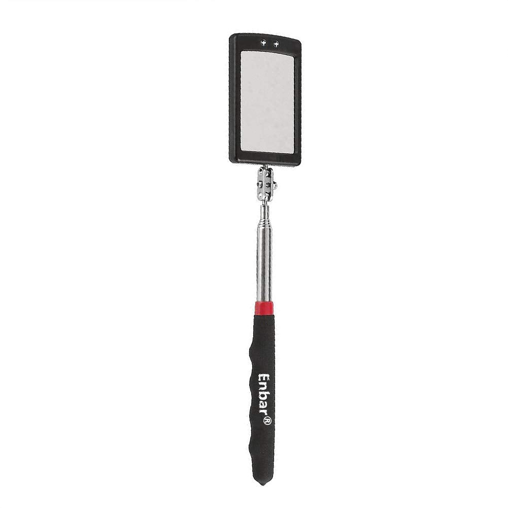 Enbar Telescopic Inspection Mirror.Diabetic Mirror for feet.360 Rotating lamp Inspection Mirror, Mechanics Mirror, Inspection Mirror, car Inspection Mirror .Mechanics Mirror on a Stick