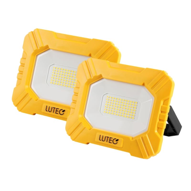 LUTEC 3500LM LED Work Light, Rechargeable Magnetic Work Lights with Stand, Portable 5000K Flood Light for Car Repair/Fishing/Camping/Emergency/Hiking, 3 Modes