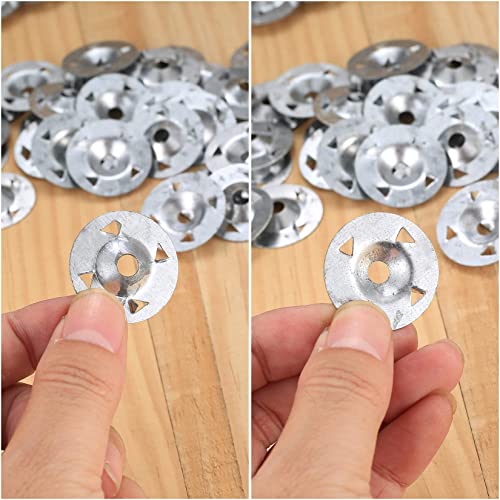 220 Pcs Foam Board Fasteners Washers, Washers for Installation of Foam Board Panels, 1-1/8 Inch Galvanized Steel Metal Washer for Fixing Fastening Installation