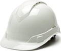 Pyramex Ridgeline Cap Style Hard Hat, Vented, 4-Point Ratchet Suspension, White