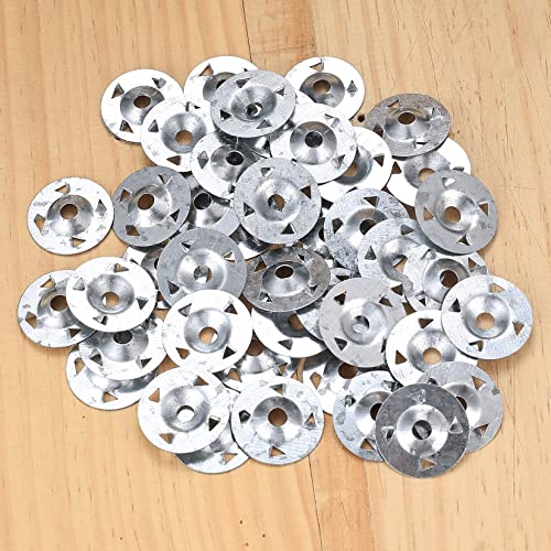 220 Pcs Foam Board Fasteners Washers, Washers for Installation of Foam Board Panels, 1-1/8 Inch Galvanized Steel Metal Washer for Fixing Fastening Installation