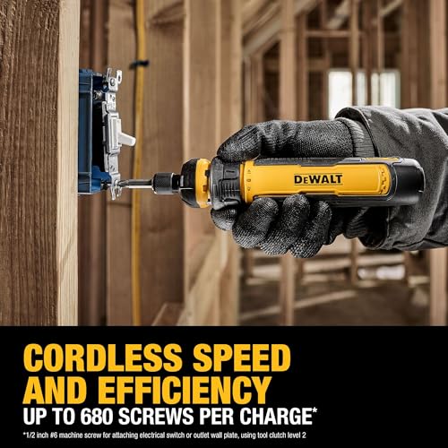 DEWALT Cordless Screwdriver with FLEXDRIVE Control and Screwdriving Bits