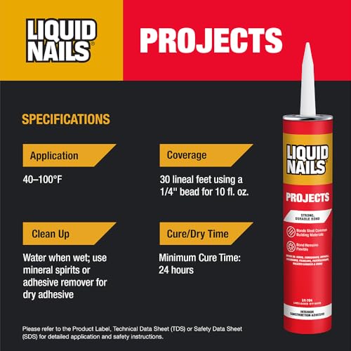 Liquid Nails Interior Projects Off-White Latex-Based Construction Adhesive