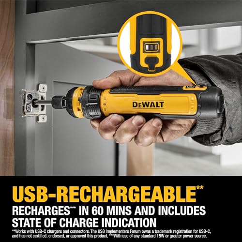 DEWALT Cordless Screwdriver with FLEXDRIVE Control and Screwdriving Bits