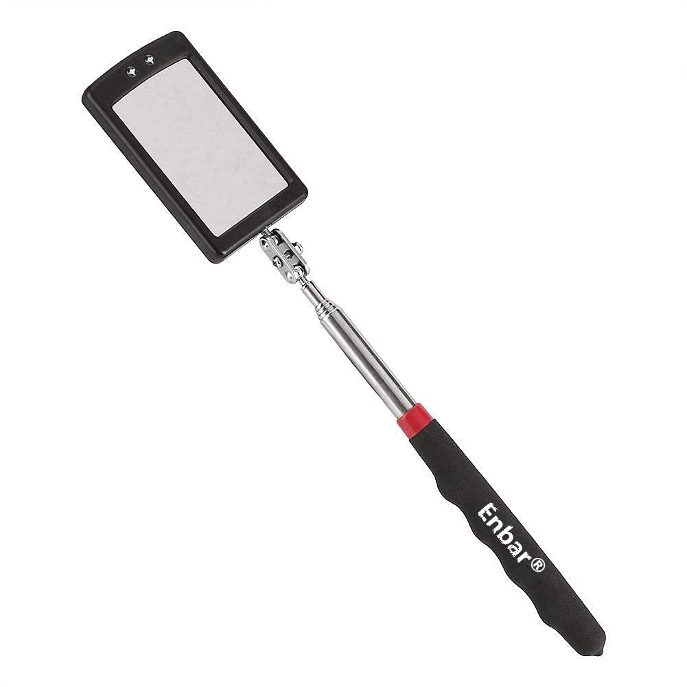 Enbar Telescopic Inspection Mirror.Diabetic Mirror for feet.360 Rotating lamp Inspection Mirror, Mechanics Mirror, Inspection Mirror, car Inspection Mirror .Mechanics Mirror on a Stick