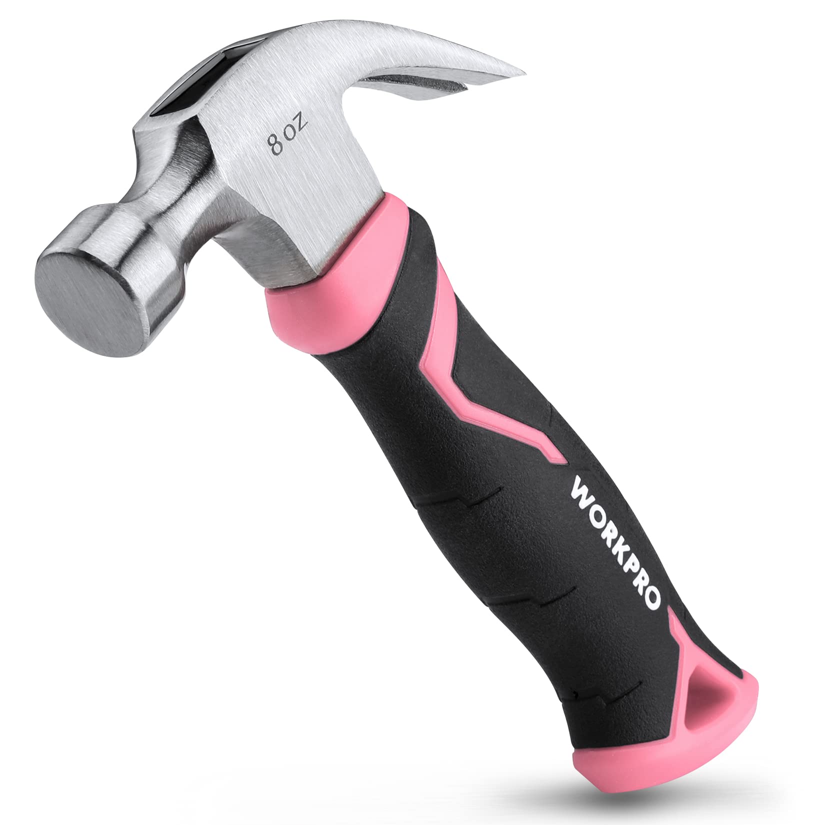 WORKPRO Claw Hammer with Fiberglass Handle, All Purpose Hammer with Forged Hardened Steel Head