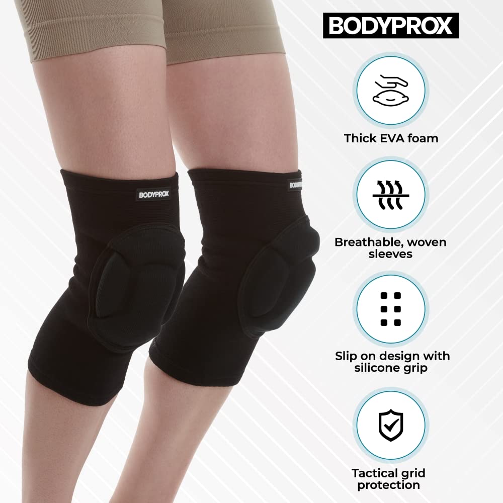 Bodyprox Protective Knee Pads, Thick Sponge Anti-slip Knee Sleeve