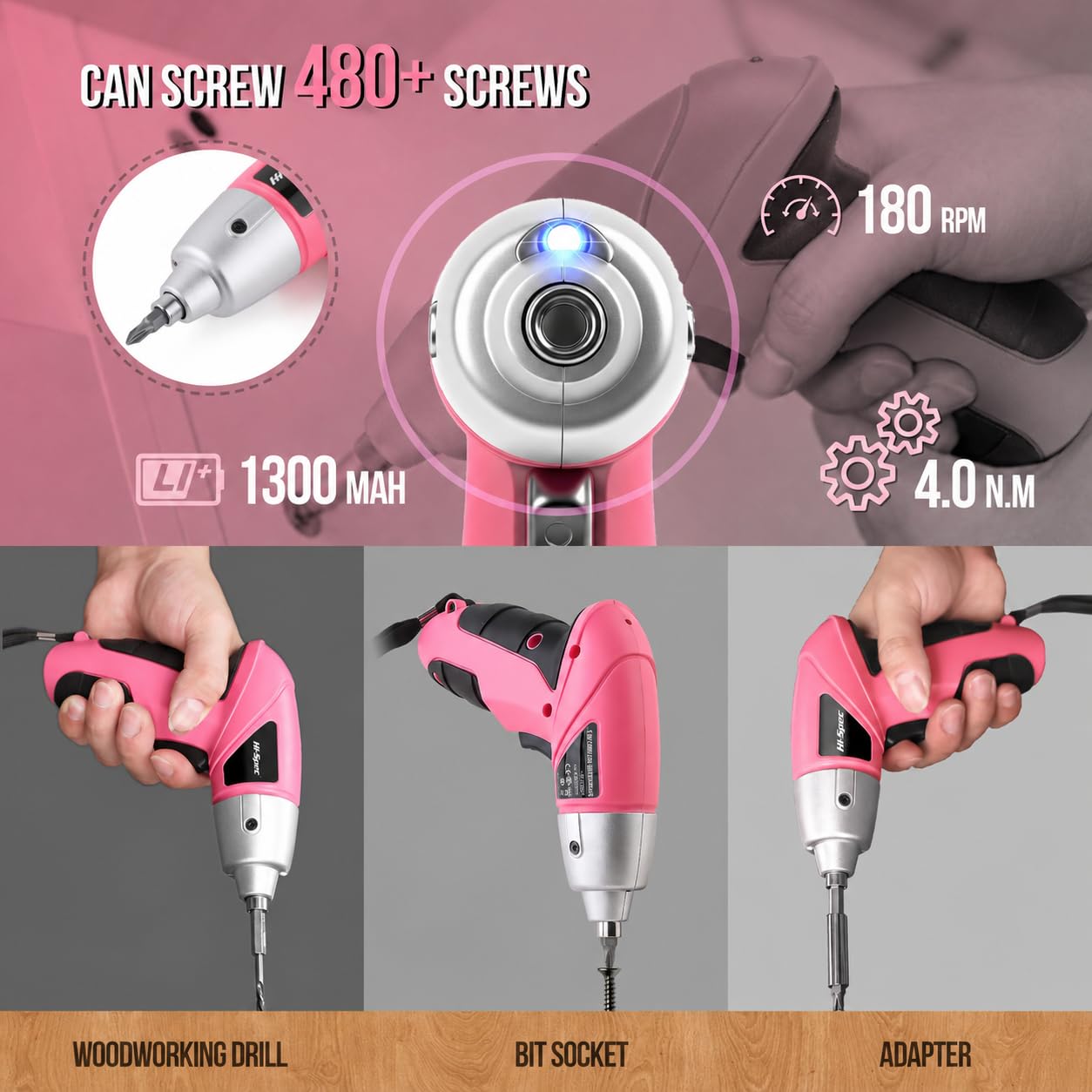 Hi-Spec Small Electric Screwdriver with Driver Bits