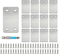 Black Flat Mending Plate, Stainless Steel Bracket, Straight Metal Brace Bracket, Fixing Joining Plate for Wood Furniture Fastening & Fixing