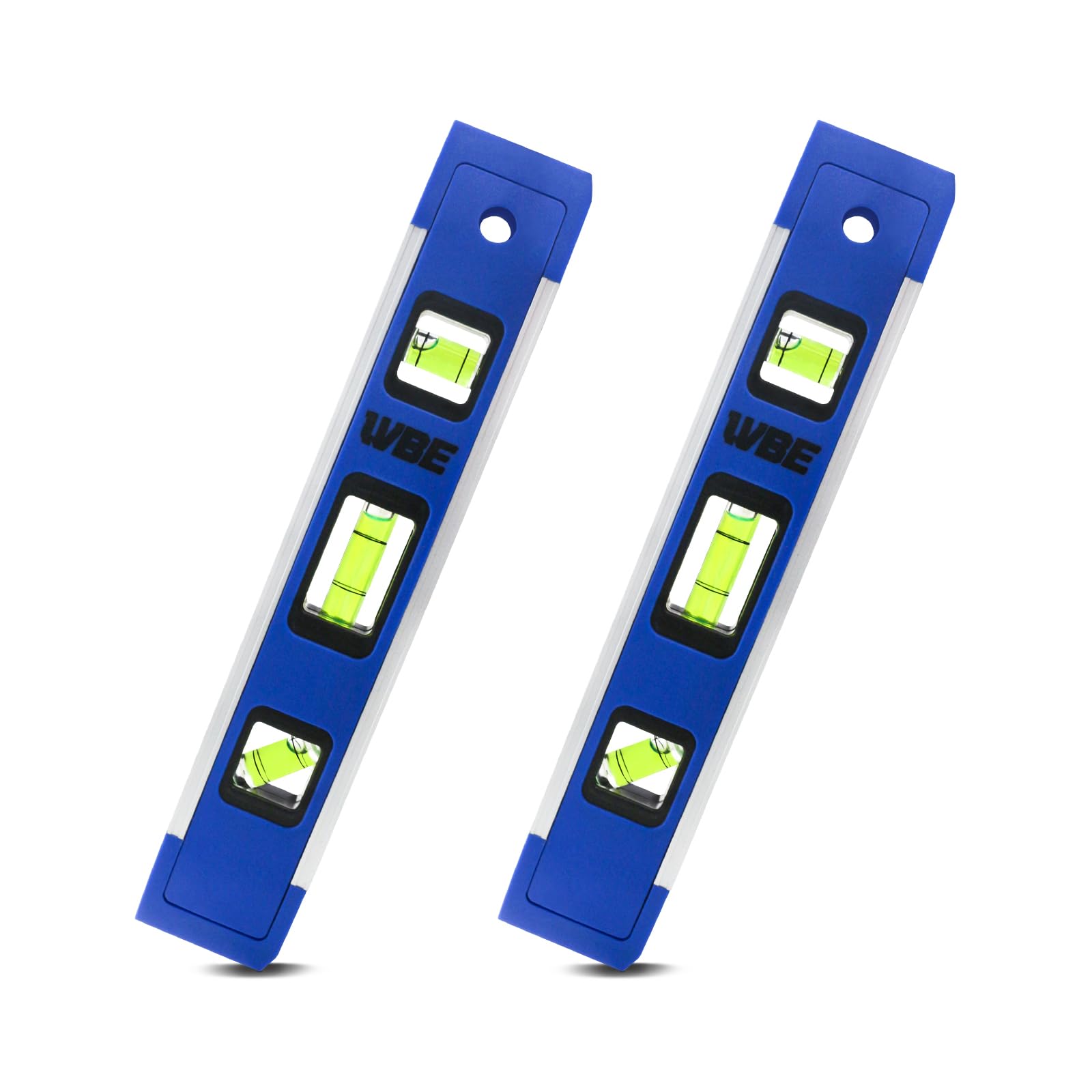 9-Inch Magnetic Torpedo Level,Yellow Aluminum Magnetic Torpedo Level, 180/90/45 Degree Bubbles With Shock Absorbing End Caps (2)