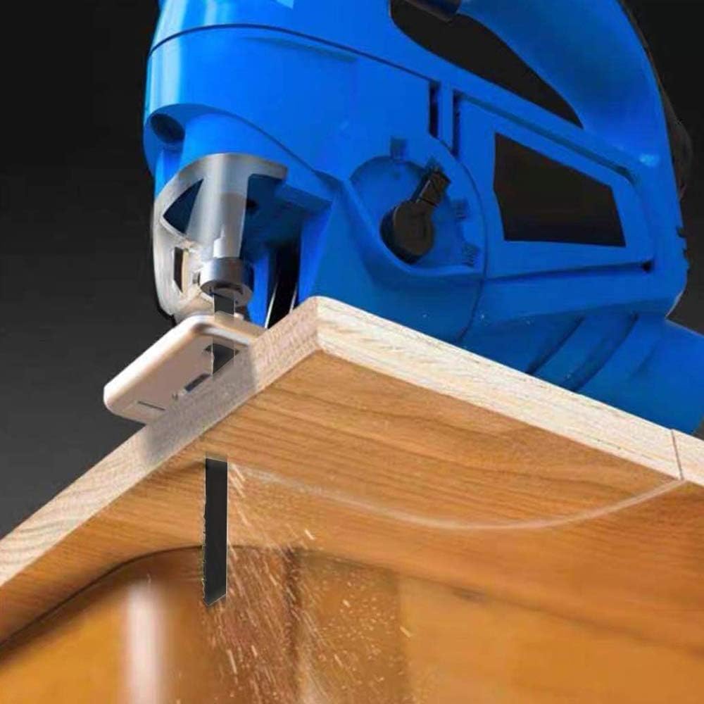50pcs T Shank Jigsaw Blades Set with Storage Case, Contractor Assorted Jig Saw Blade Set Made with HCS/HSS for Wood Plastic and Metal Cutting, Fits Most Jig Saw Models