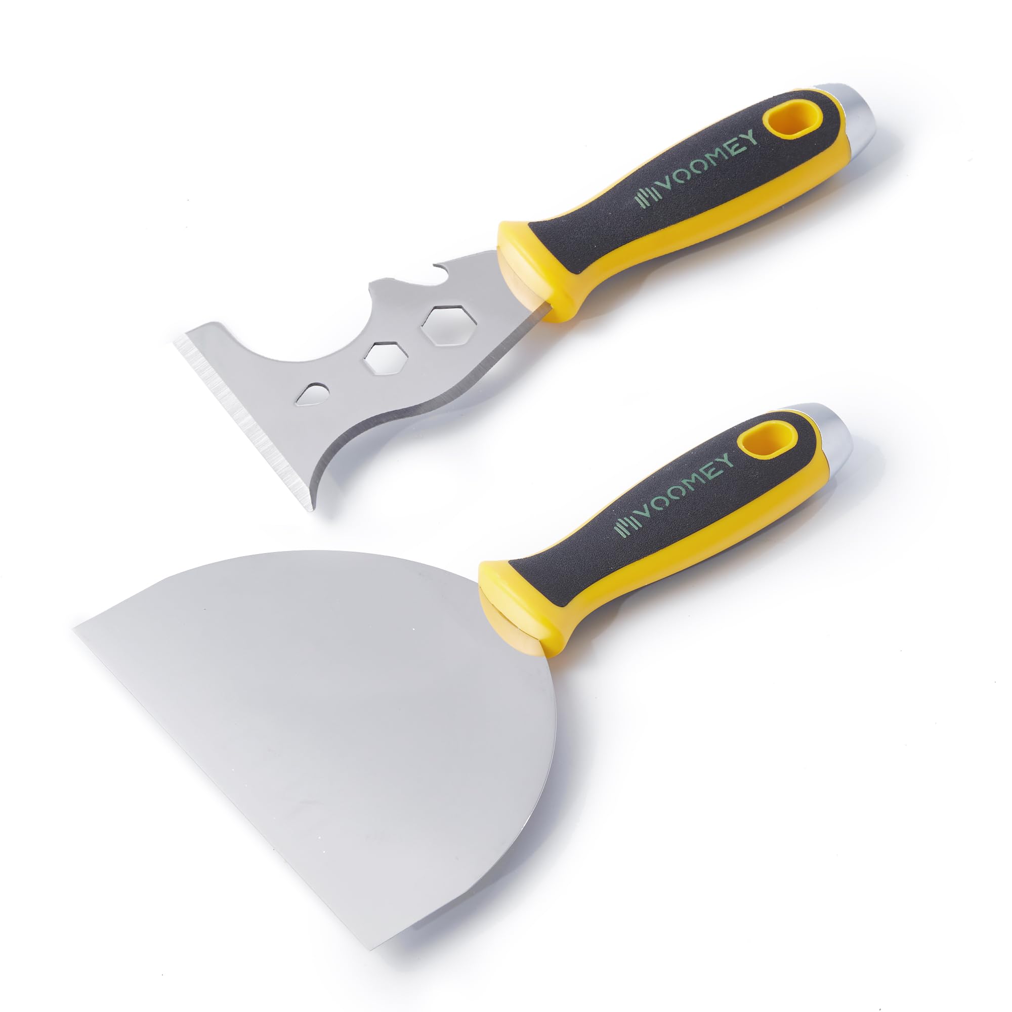 Voomey Stainless Steel Putty Knife, Metal Scraper, Paint Scraper Tool For Removing Wallpaper, Repairing Drywall, Scraping, Repairing, Plastering, and Other Painting Projects