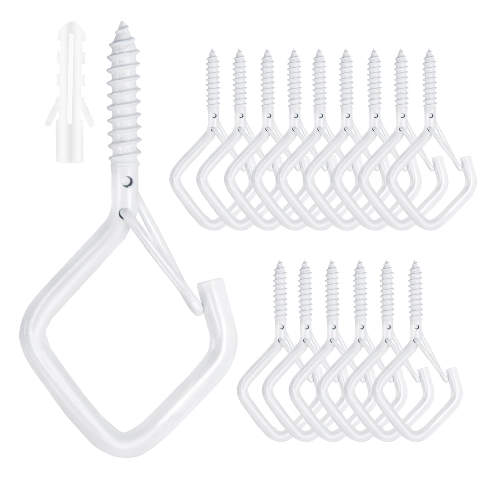 Viweolm Eye Hooks Screw Heavy Duty,Ceiling Hooks for Hanging Plants,String Lights,Cup,Wind Chime,Bird Feeders. Plant Hanger Indoor&Outdoor