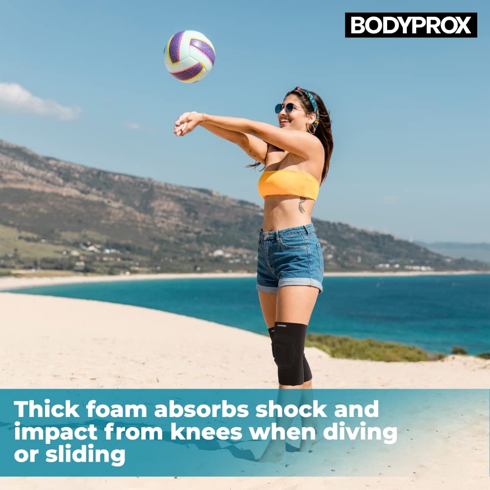 Bodyprox Protective Knee Pads, Thick Sponge Anti-slip Knee Sleeve
