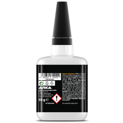 1.76 Fl.Oz. Superglue Extra Strong - Superglue incl. Anti-Drying tip - KRAFTPROTZ - Universally Applicable for bonding Plastic, Synthetic Materials, Glass, Wood, Stone