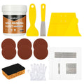 KURUI Drywall Repair Kit, 8.8oz Spackle Wall Repair Paste with Scraper, 6 Sandpaper Sheets & Self Adhesive Dry Wall Patch Kits, Easy Hole Filler for Drywall, Plaster and Home Repair