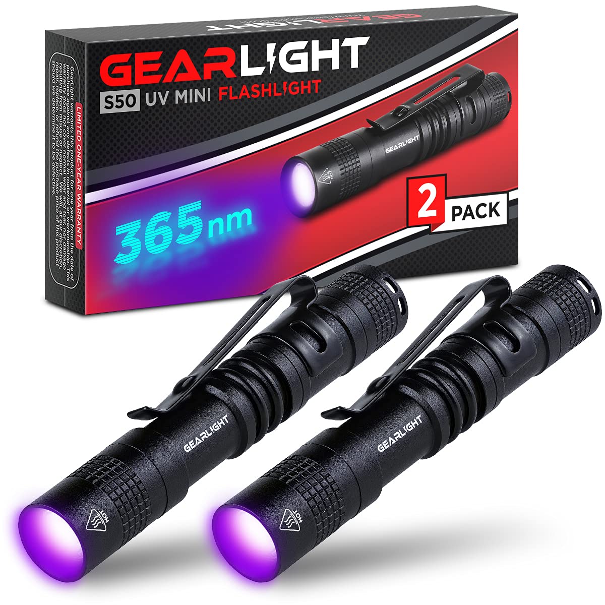 GearLight UV Black Light Flashlight