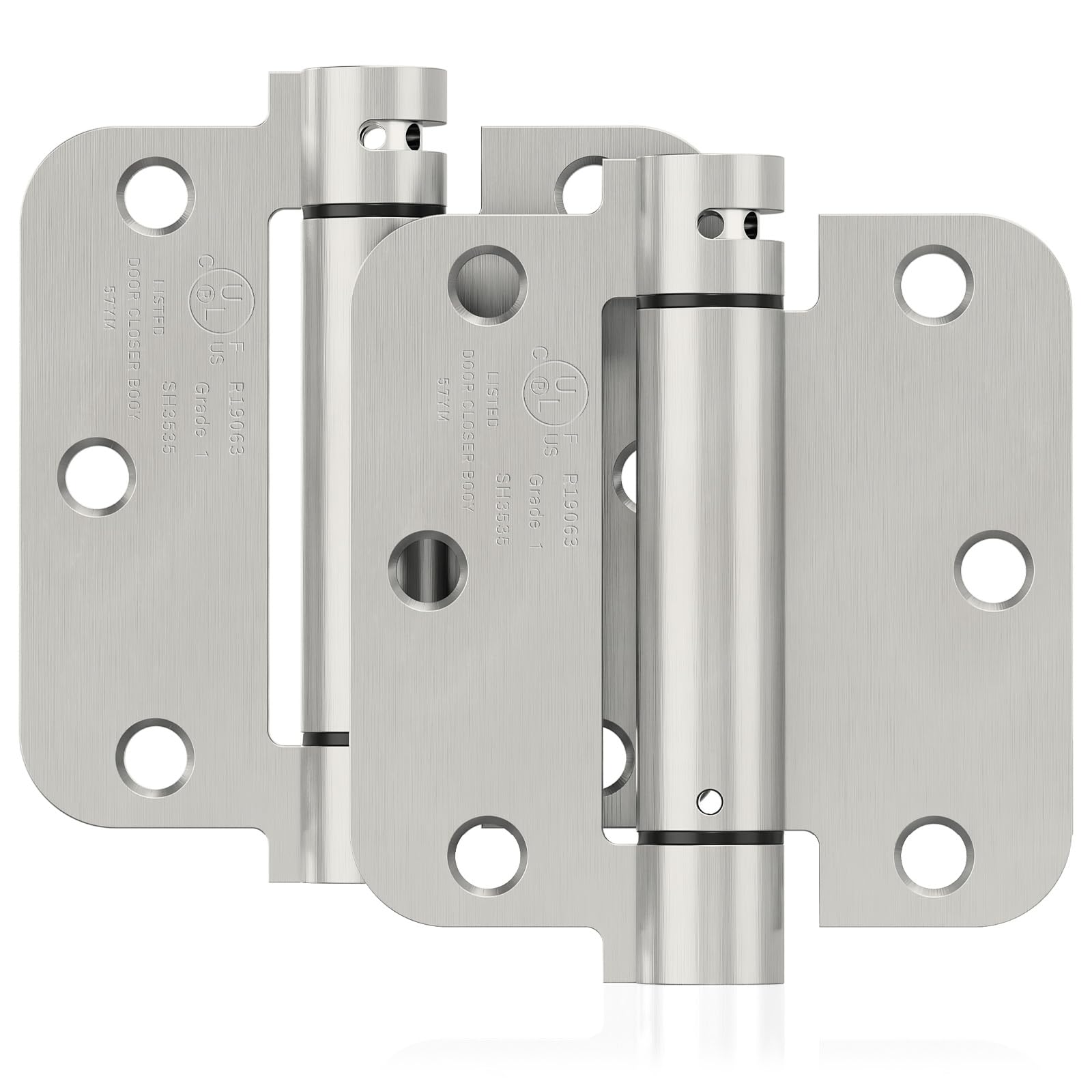 JOYNY Self Closing Door Hinges Brushed Nickel