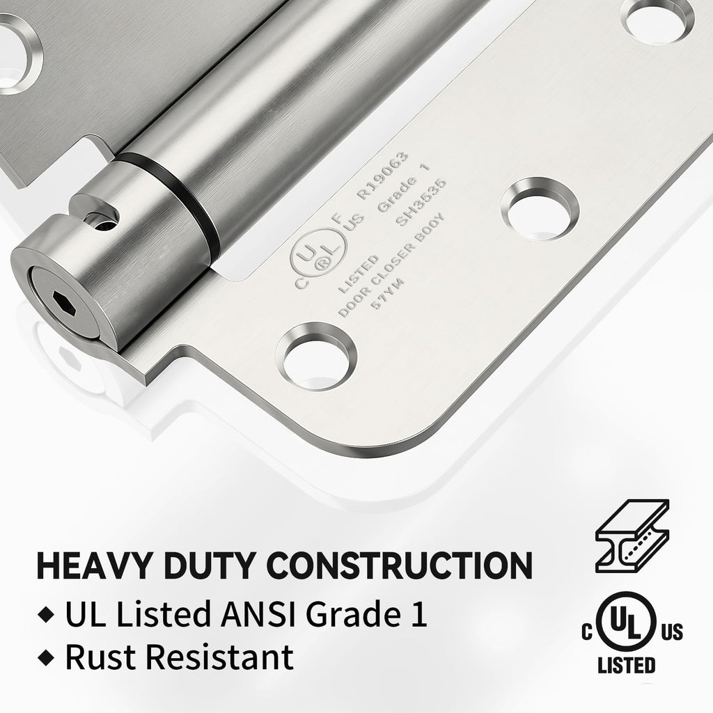 JOYNY Self Closing Door Hinges Brushed Nickel