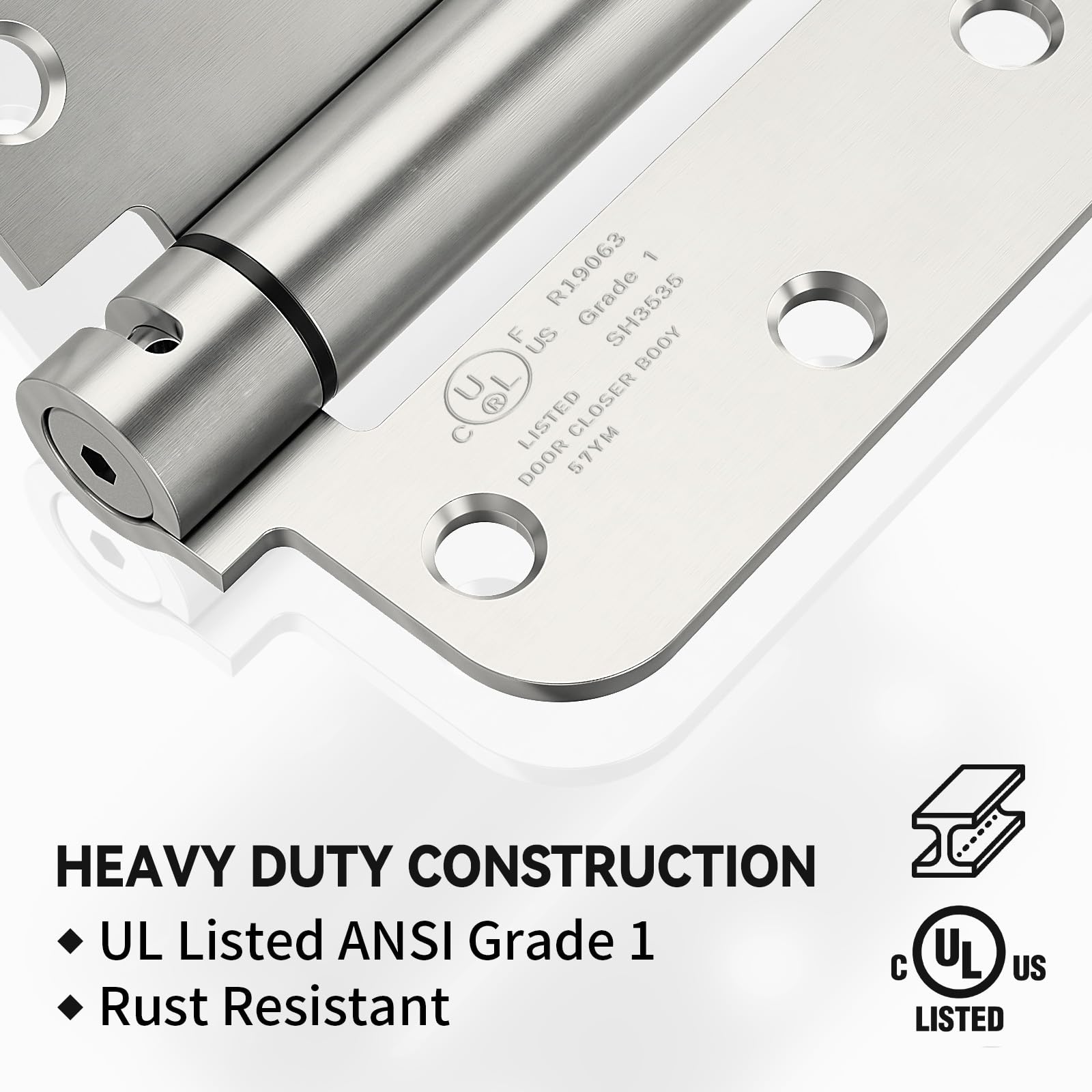 JOYNY Self Closing Door Hinges Brushed Nickel