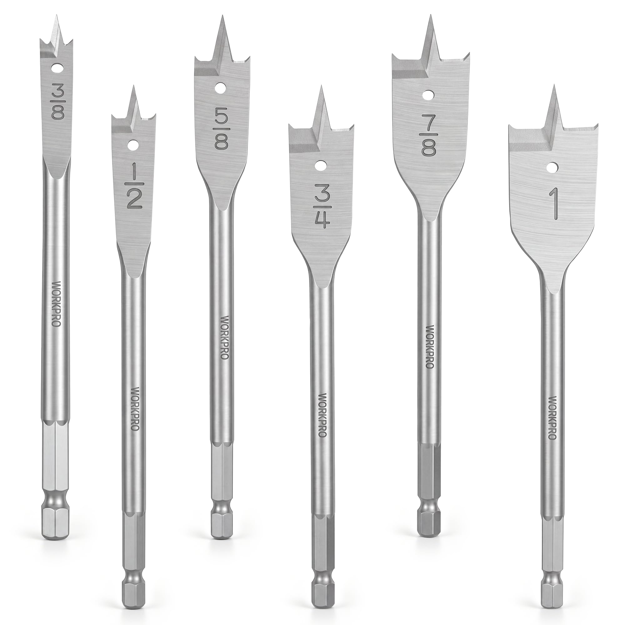 WORKPRO Spade Drill Bit Set