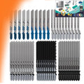 50pcs T Shank Jigsaw Blades Set with Storage Case, Contractor Assorted Jig Saw Blade Set Made with HCS/HSS for Wood Plastic and Metal Cutting, Fits Most Jig Saw Models