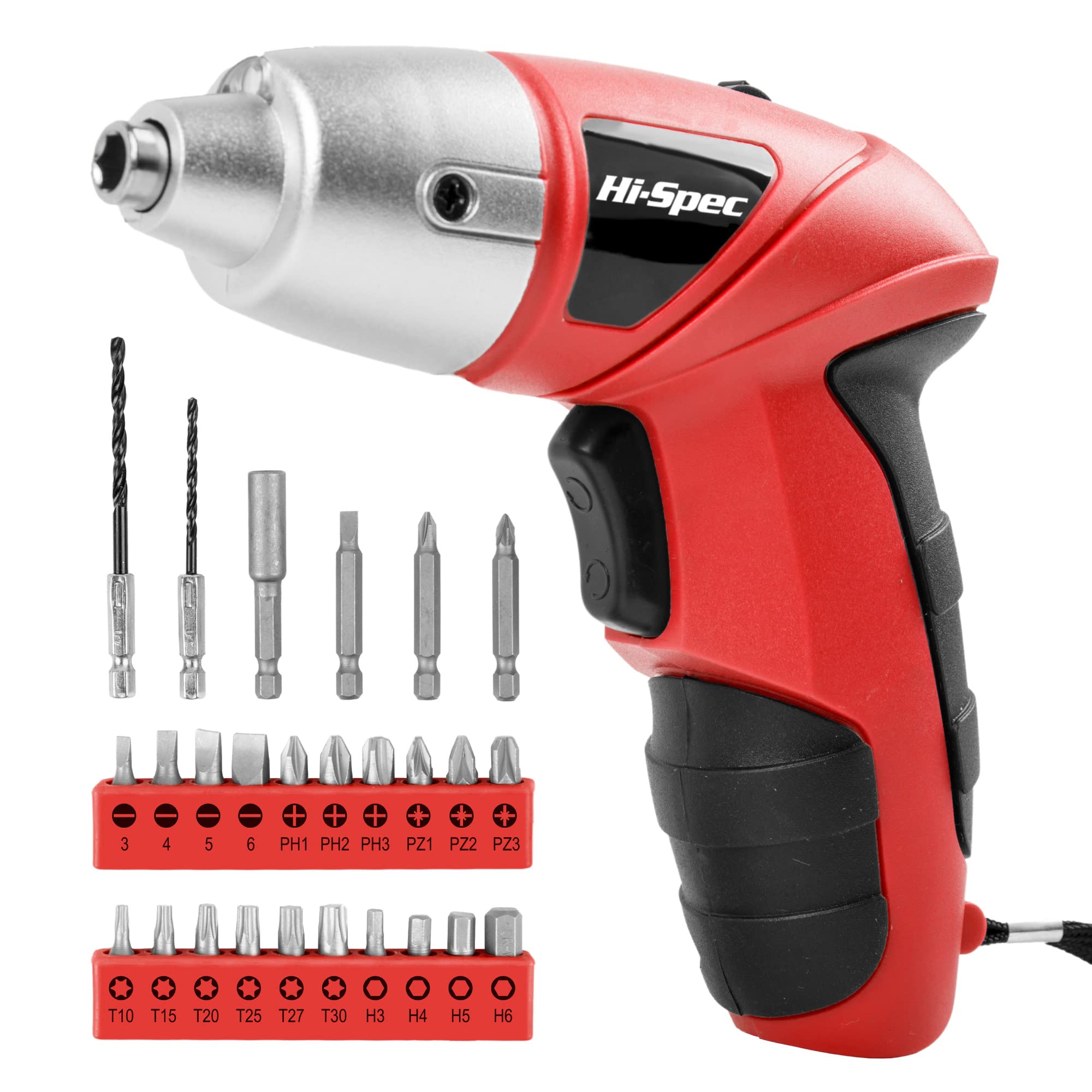 Hi-Spec Small Electric Screwdriver with Driver Bits
