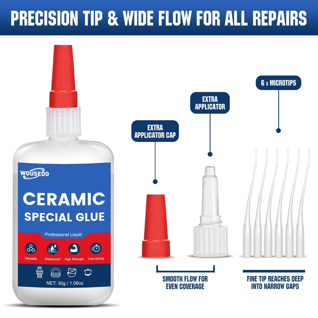 Wood Glue,Shoe Glue,Ceramic Super Glue - Quick Dry Strong Adhesive for Shoe Repair