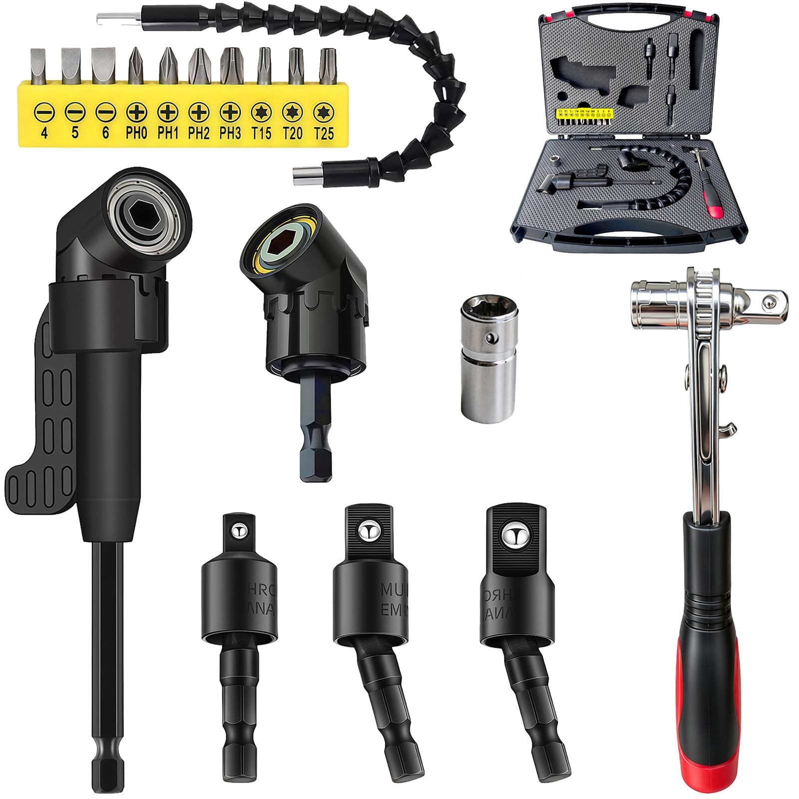 18Pcs right angle drill attachment