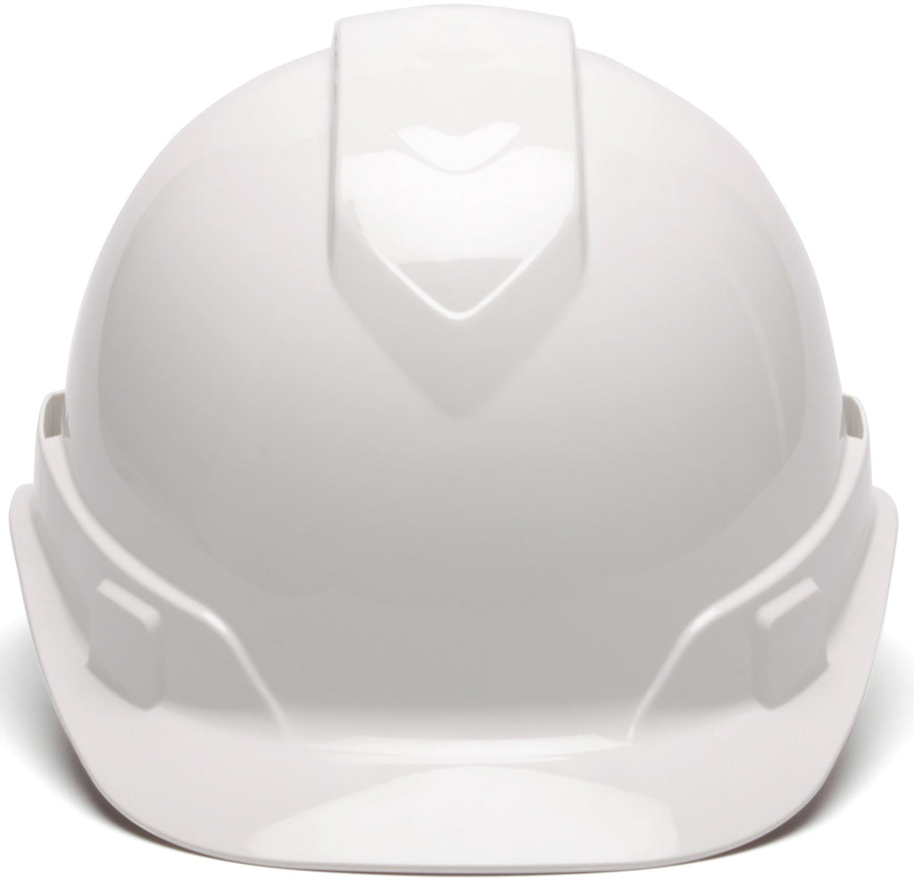 Pyramex Ridgeline Cap Style Hard Hat, Vented, 4-Point Ratchet Suspension, White