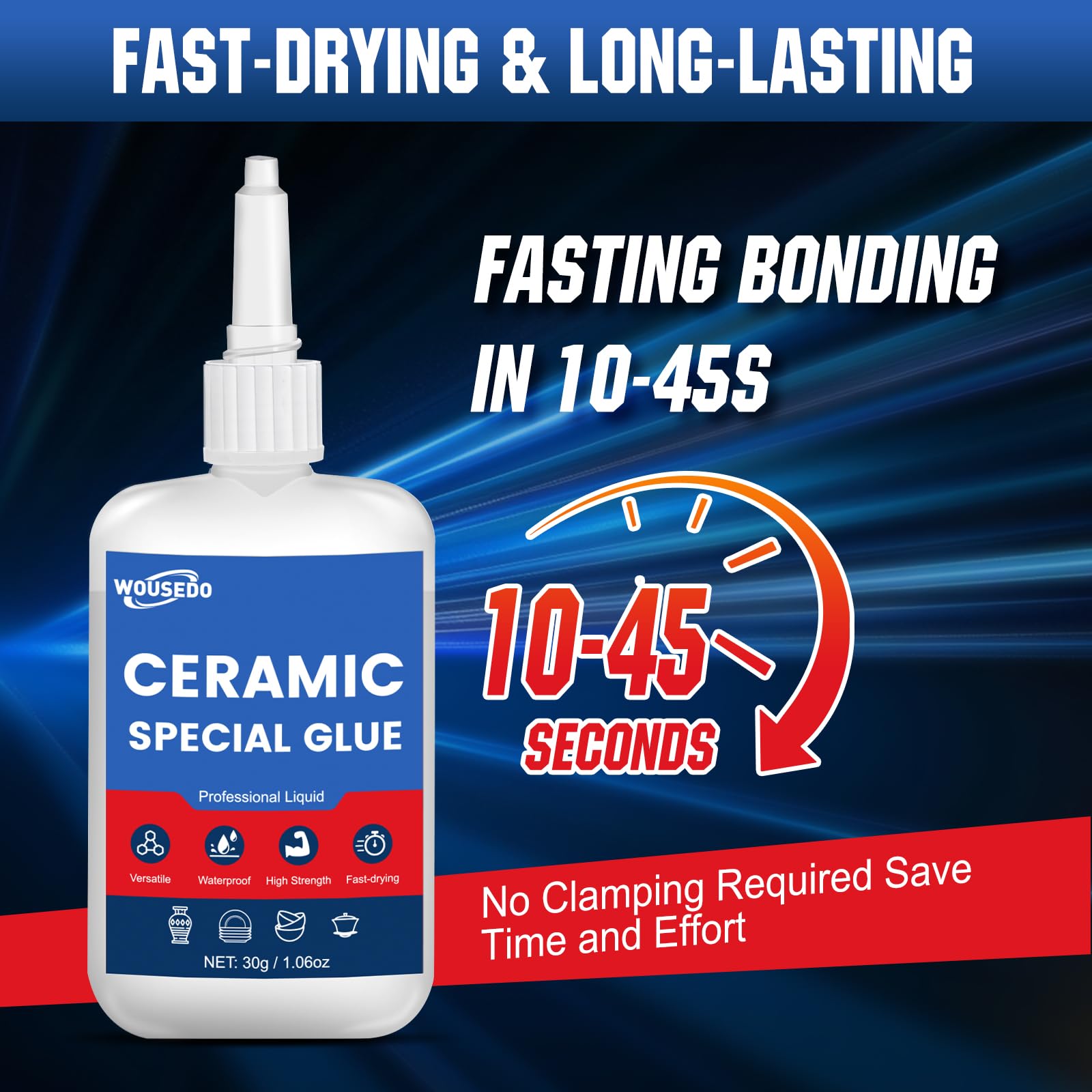 Wood Glue,Shoe Glue,Ceramic Super Glue - Quick Dry Strong Adhesive for Shoe Repair