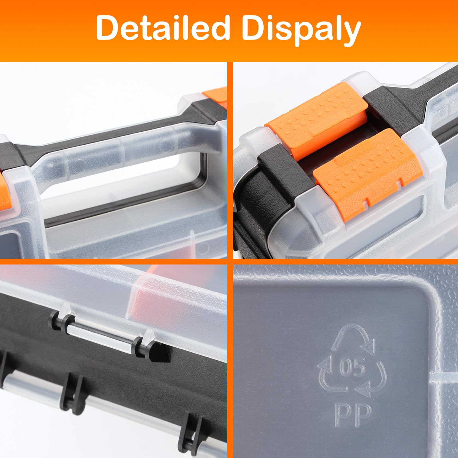 NOEAIKE Double Side Small Parts Organizer Hardware Storage for Screws Nuts