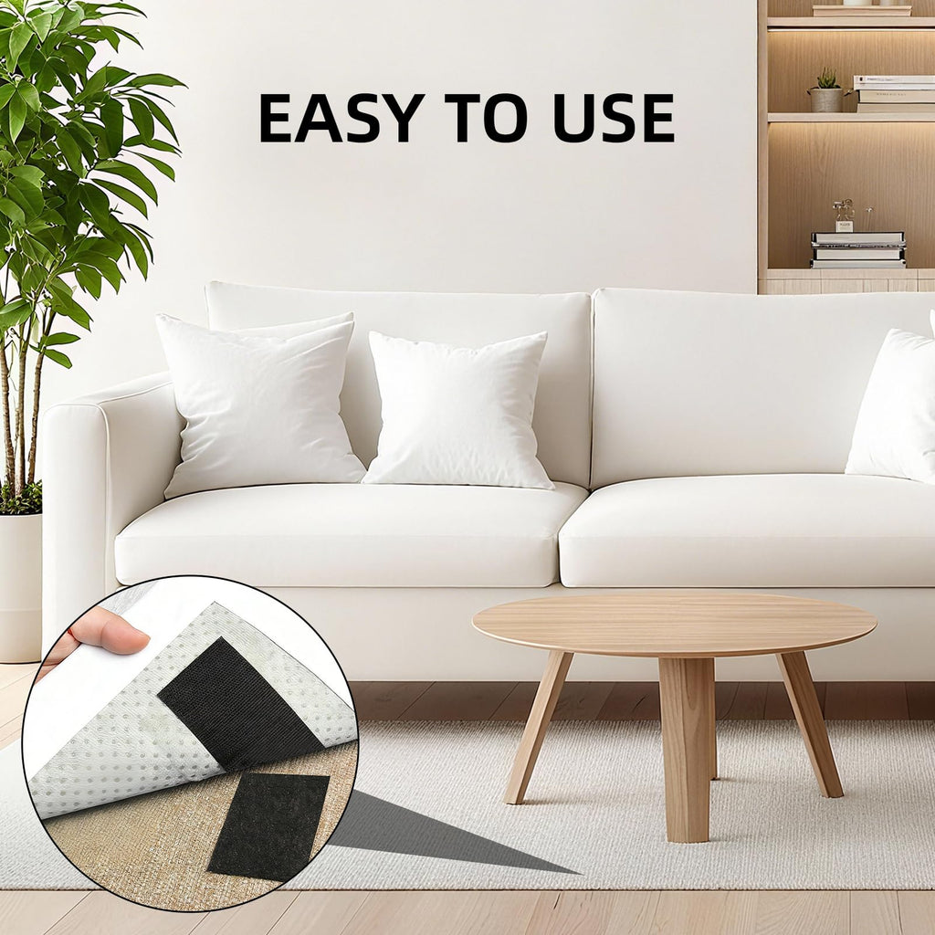 Hook and Loop Adhesive Tape 9448A Super Sticky Self Adhesive Back Heavy Duty Interlocking Nylon Fabric Fastener Strips for Indoor Outdoor Home Office DIY Decor