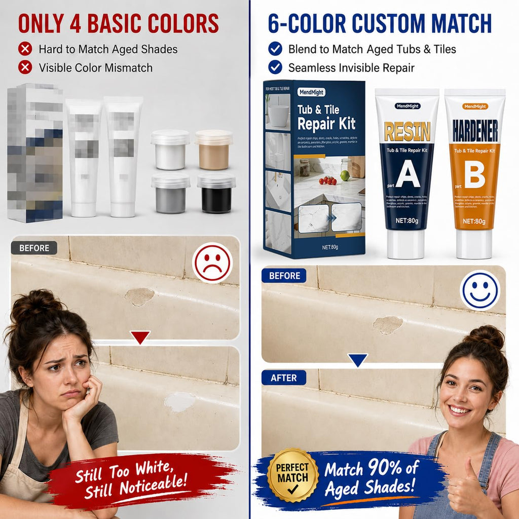 Tile and Bathtub Repair Bonding Adhesives Kit, Cracked Porcelain Sink Repair Kit, Tile Repair