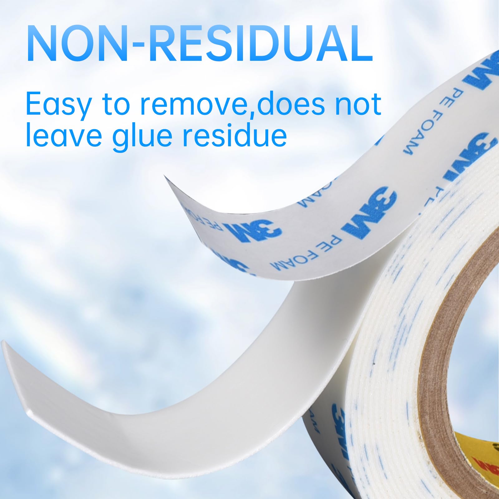 Heavy Duty PE Foam Double Sided Tape | Strong Adhesive Tape | Vibration Resistant | for Indoor/Outdoor Paint Wall Picture Hanging Poster | Free Damage Mounting