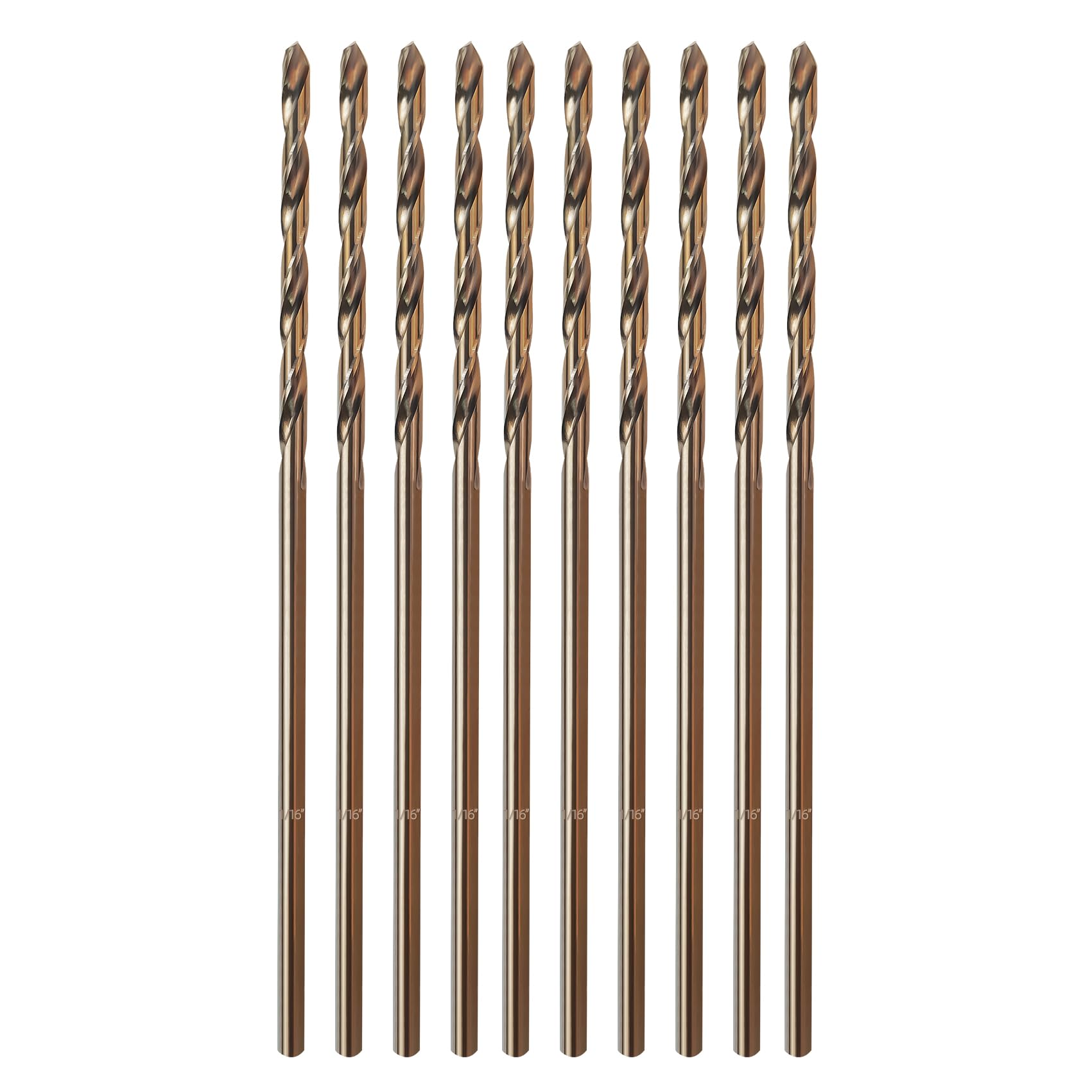 Cobalt Drill Bit Set, ZNXIMER Metal Drill Bit Set for Steel, Hardened Metal, Stainless Steel, 21PCS Drill Bits 1/16" to 1/2" with Index Storage Case