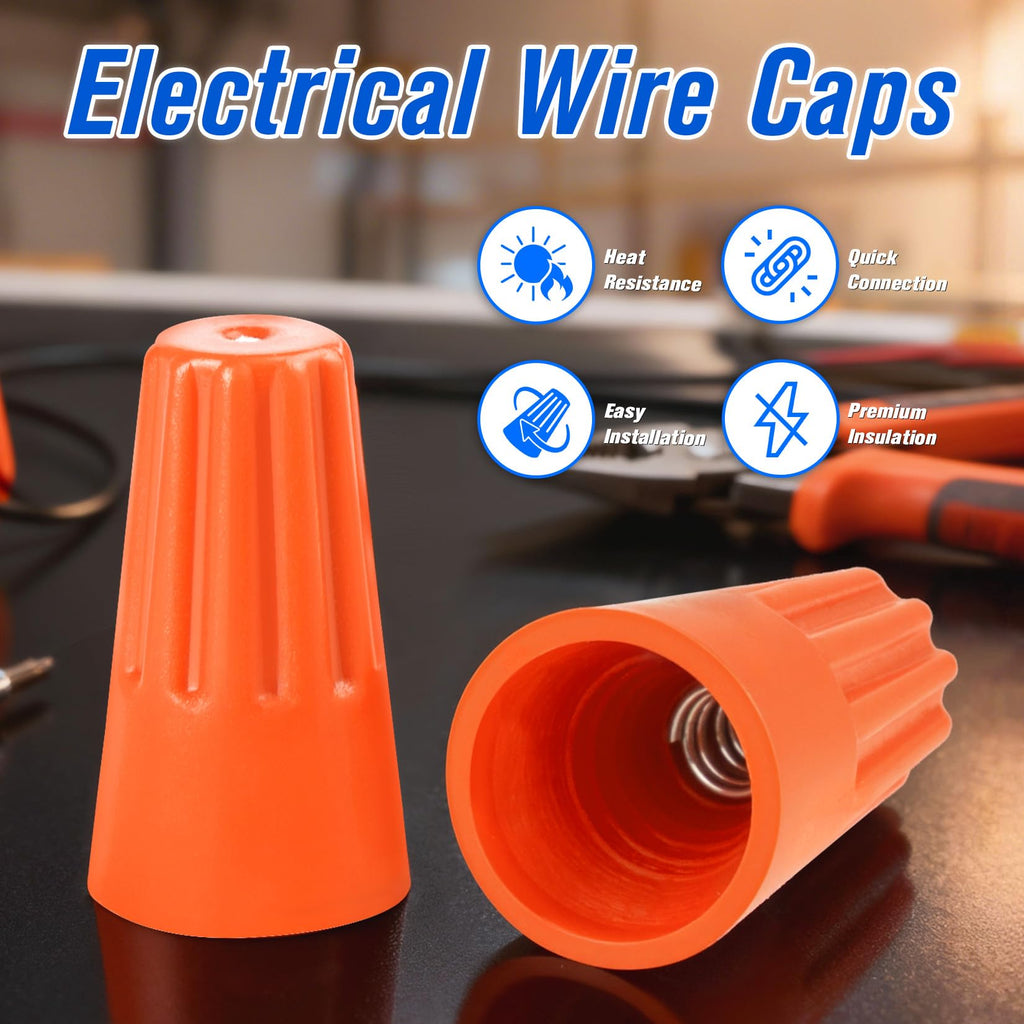 Crweety Wire Connectors Electrical Connectors Wire Caps Electrical Wire Connectors Twist Nuts Assortment for Quick Connection