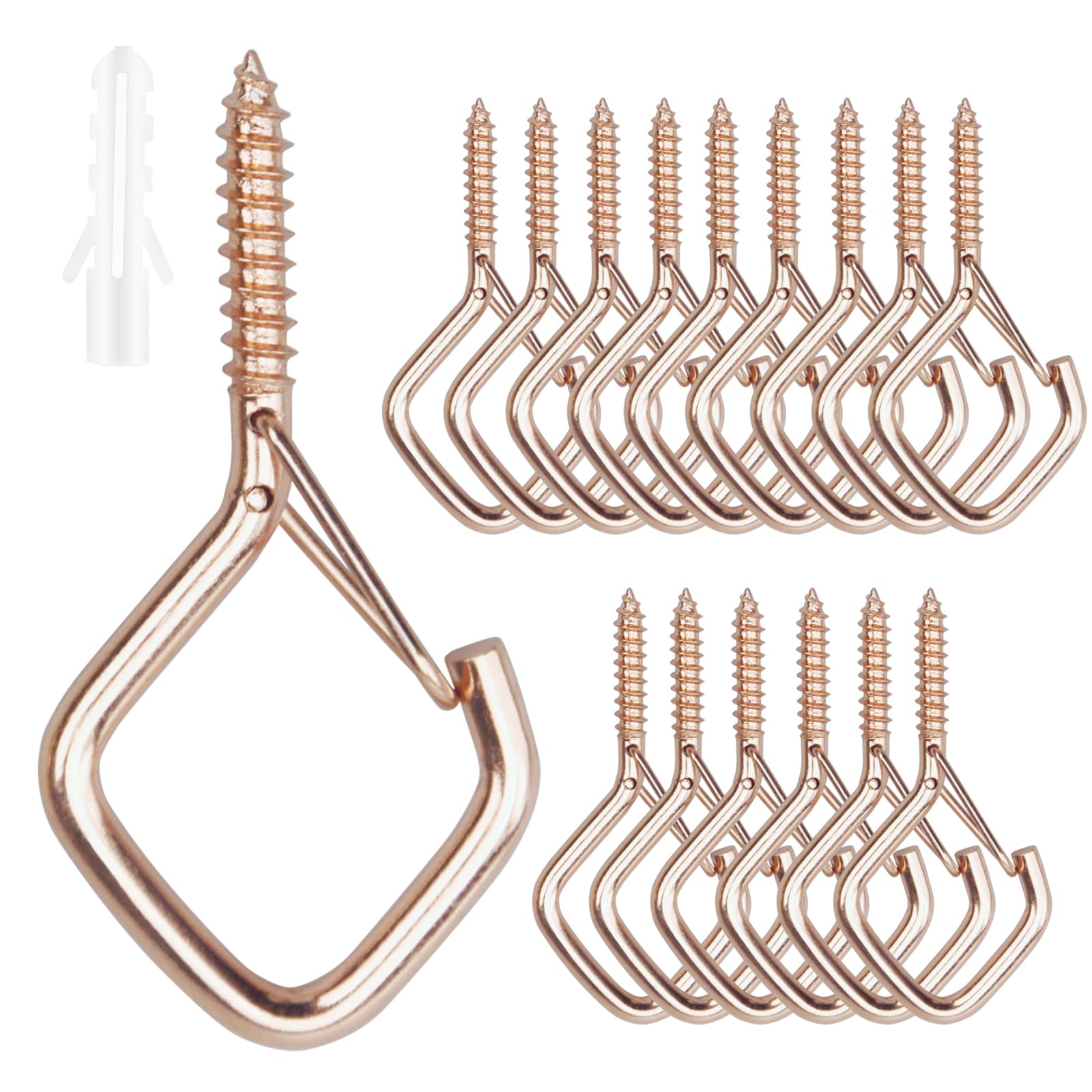 Viweolm Eye Hooks Screw Heavy Duty,Ceiling Hooks for Hanging Plants,String Lights,Cup,Wind Chime,Bird Feeders. Plant Hanger Indoor&Outdoor