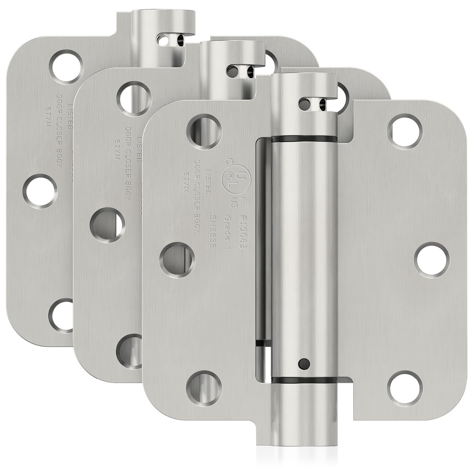 JOYNY Self Closing Door Hinges Brushed Nickel