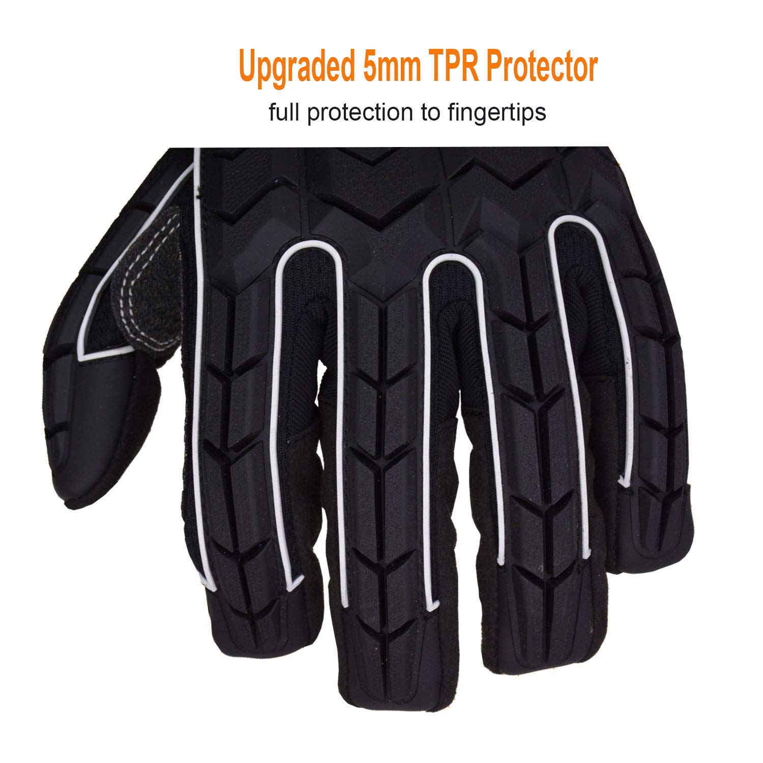 HANDLANDY Anti Vibration Gloves, SBR Padding, TPR Protector, Mechanic Work Gloves