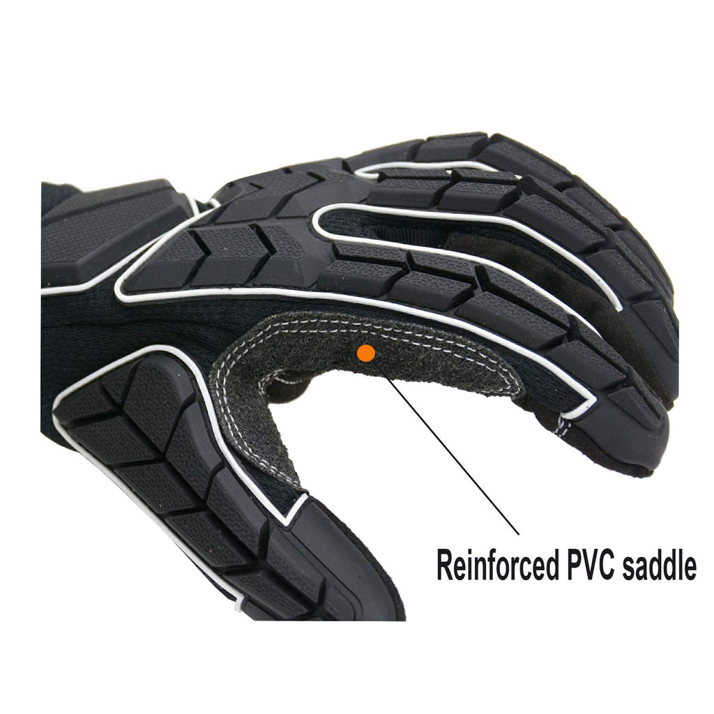 HANDLANDY Anti Vibration Gloves, SBR Padding, TPR Protector, Mechanic Work Gloves