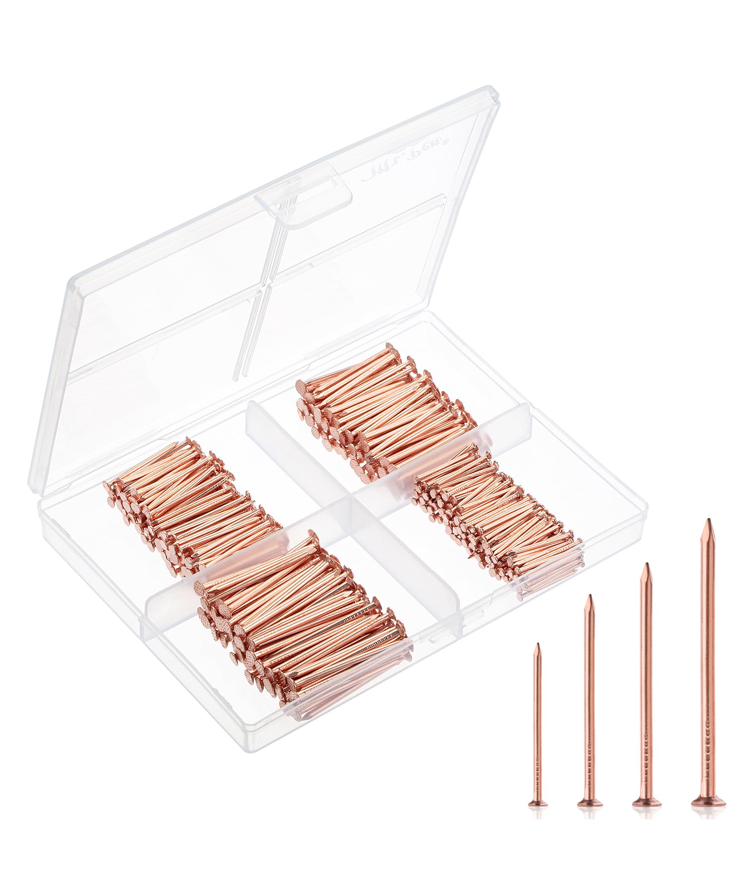 Mr. Pen- Nail Assortment Kit, 600 Pcs, 4 Sizes, Silver, Small Nails for Hanging Pictures
