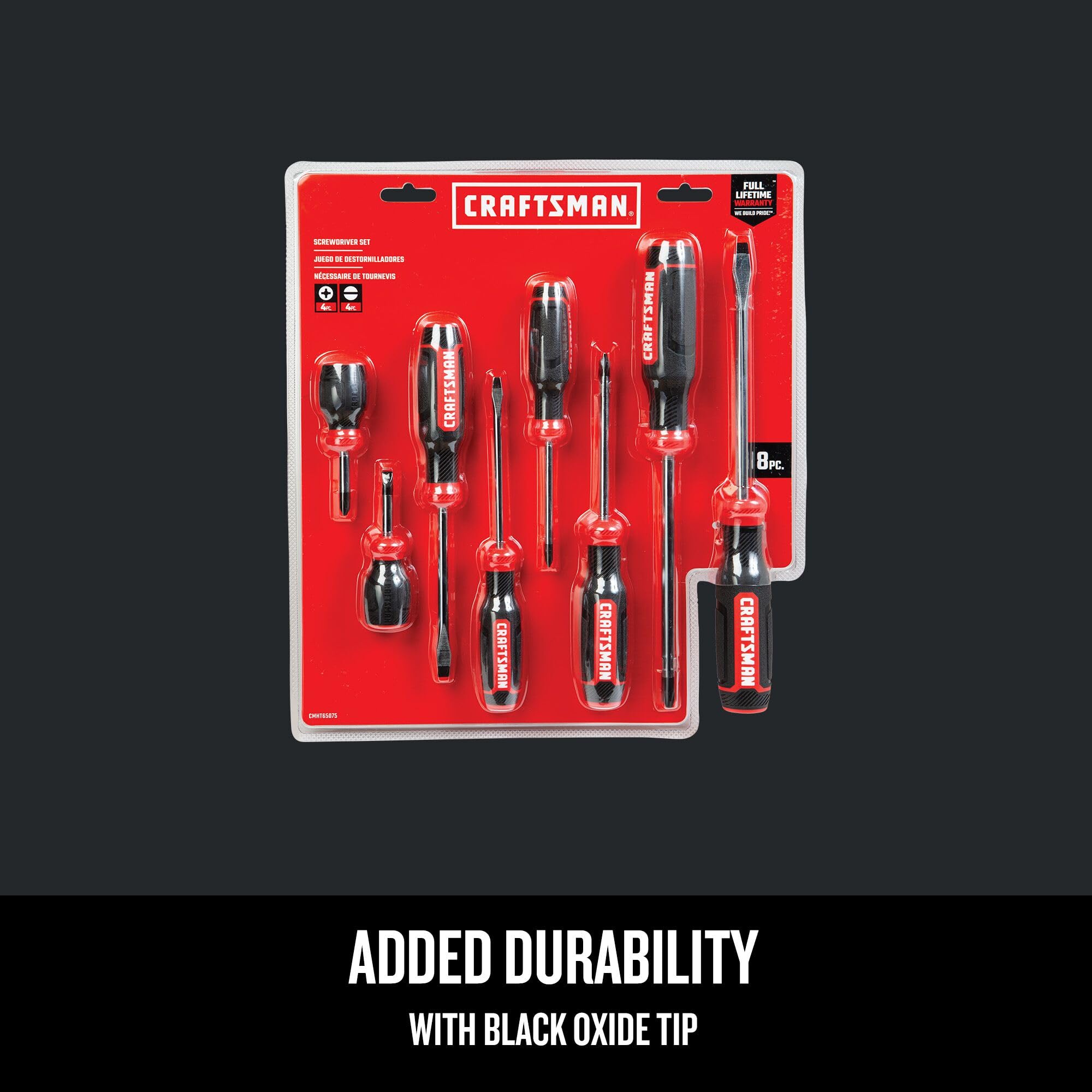 CRAFTSMAN Screwdriver Set, Bi-Material, 8 Piece Set