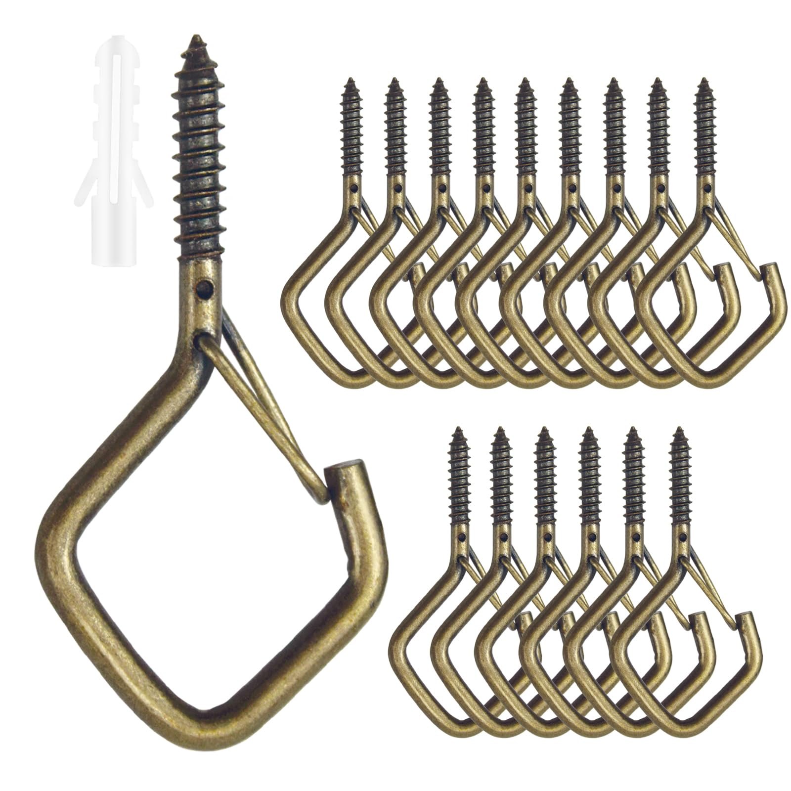 Viweolm Eye Hooks Screw Heavy Duty,Ceiling Hooks for Hanging Plants,String Lights,Cup,Wind Chime,Bird Feeders. Plant Hanger Indoor&Outdoor