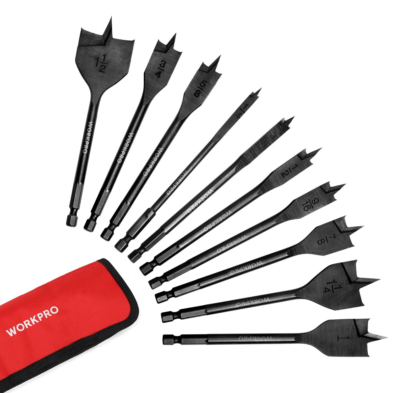 WORKPRO Spade Drill Bit Set