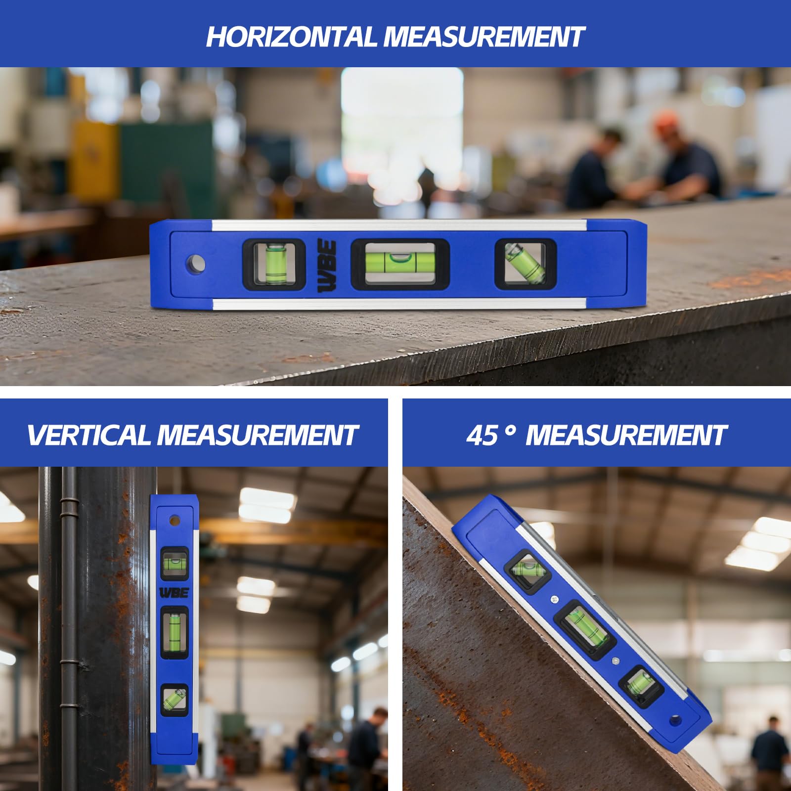 9-Inch Magnetic Torpedo Level,Yellow Aluminum Magnetic Torpedo Level, 180/90/45 Degree Bubbles With Shock Absorbing End Caps (2)
