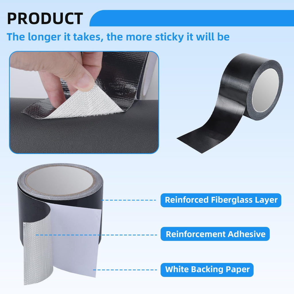 Heavy Duty Repair Tape for Tarp, Waterproof RV Awning Canvas Repair Patch