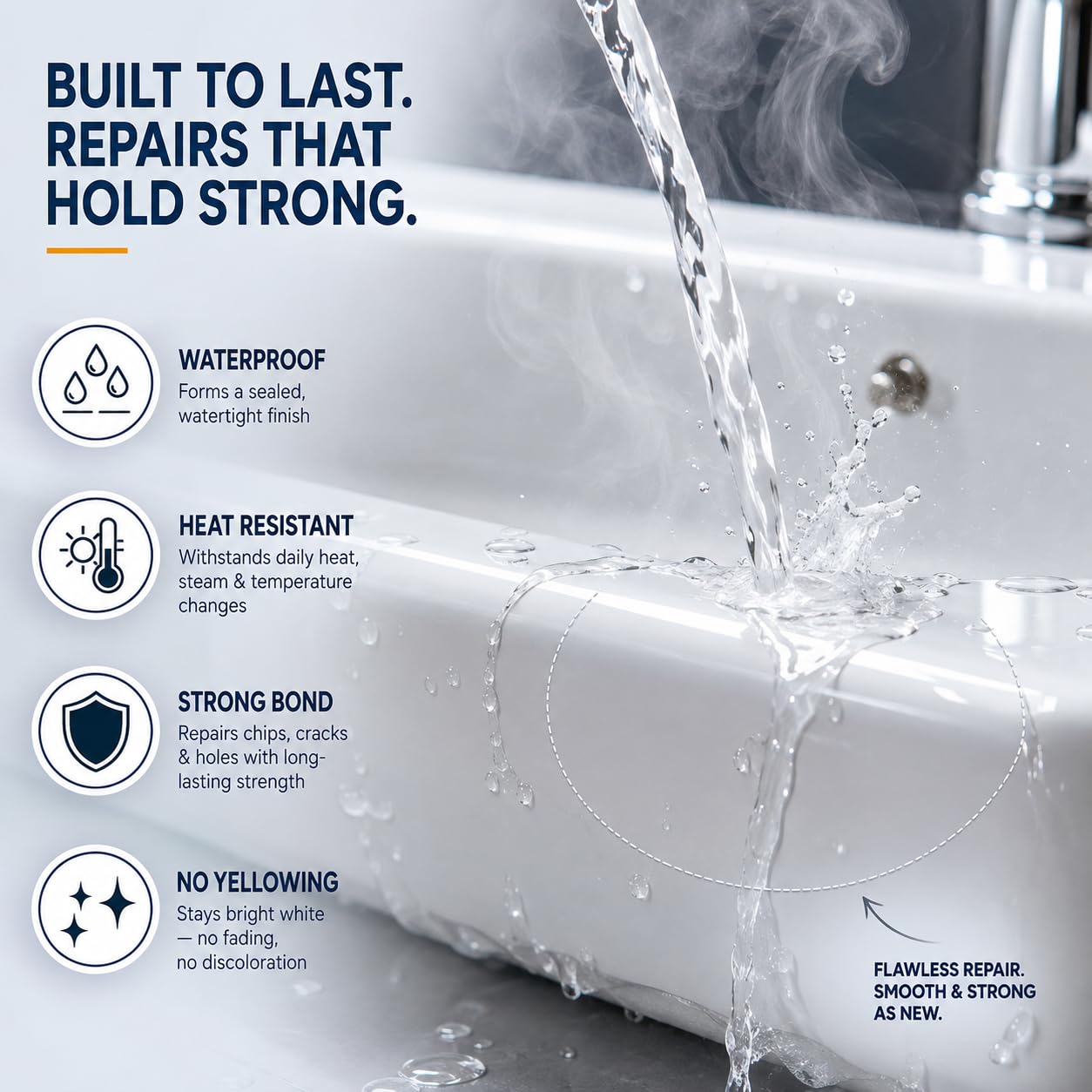 Tile and Bathtub Repair Bonding Adhesives Kit, Cracked Porcelain Sink Repair Kit, Tile Repair