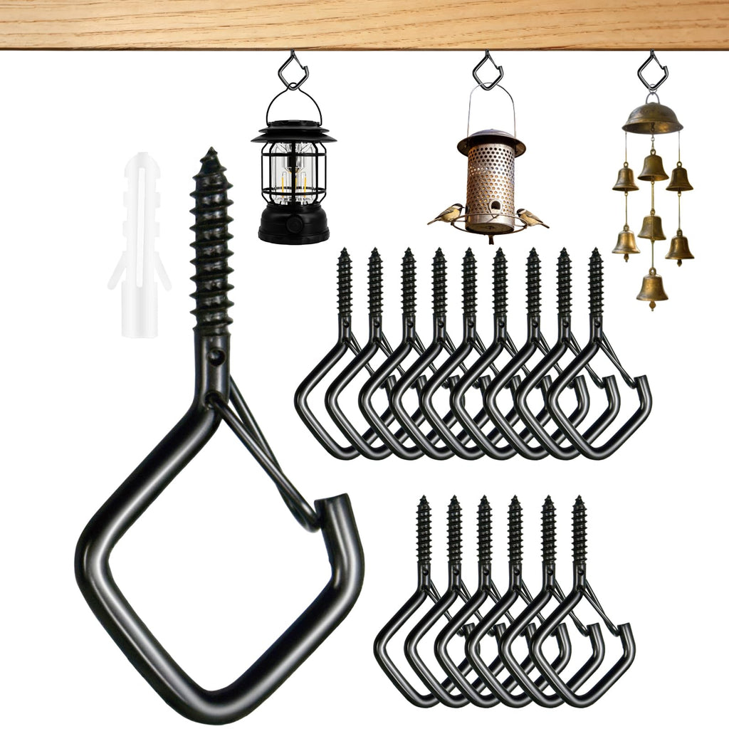 Viweolm Eye Hooks Screw Heavy Duty,Ceiling Hooks for Hanging Plants,String Lights,Cup,Wind Chime,Bird Feeders. Plant Hanger Indoor&Outdoor