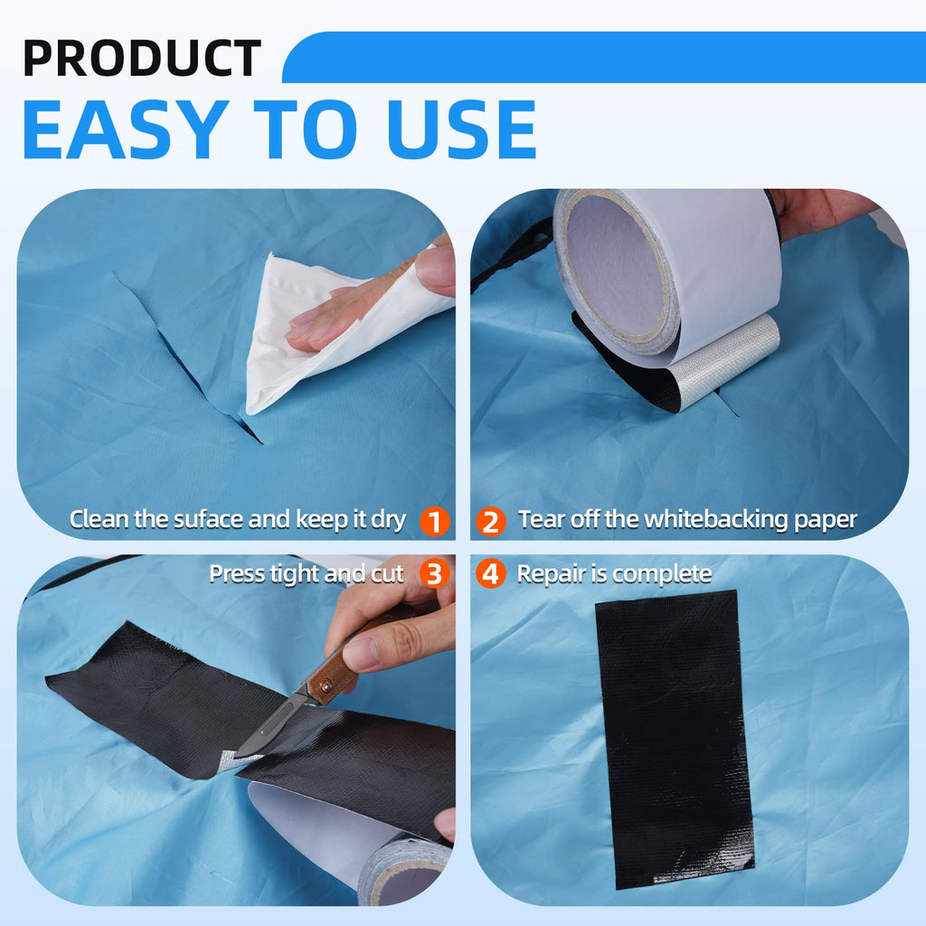 Heavy Duty Repair Tape for Tarp, Waterproof RV Awning Canvas Repair Patch